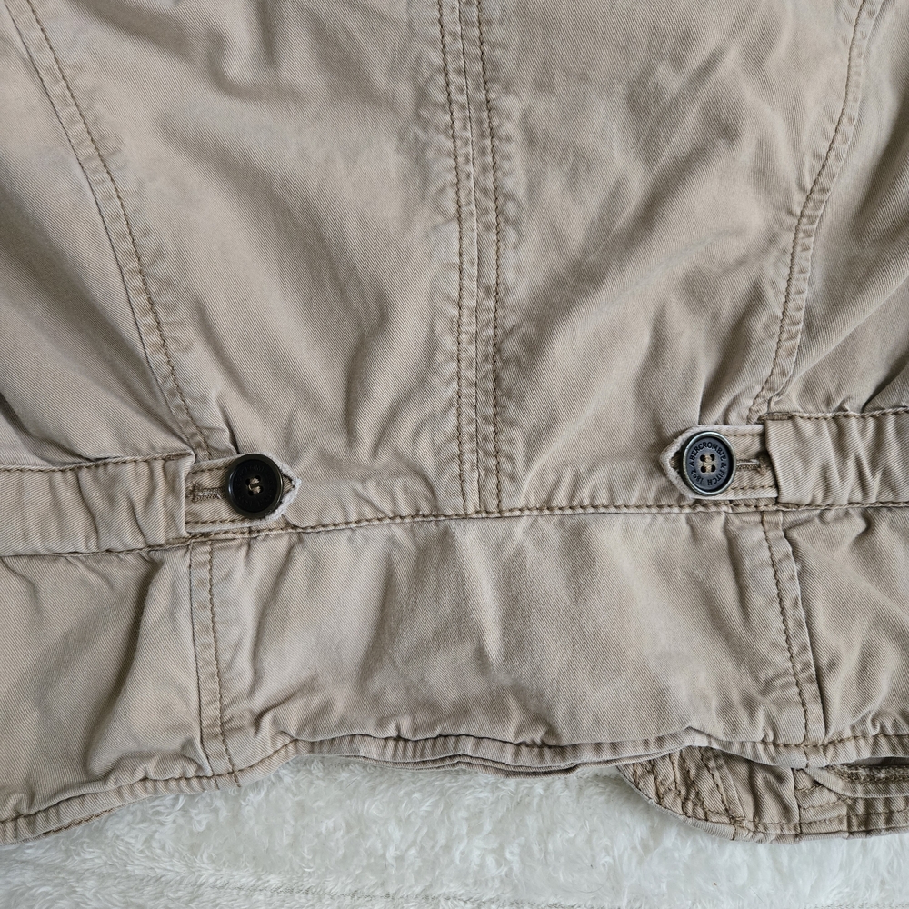 Abercrombie & Fitch Women's Size M Crop Military Tan Button Up Jacket - Picture 11 of 13